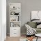 Costway 6-Tier Tall Bookshelf Freestanding Modern Bookcase Black Storage Cabinet White/Black